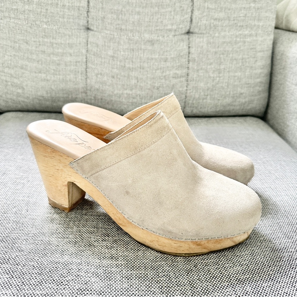 Free People High Heeled Clogs